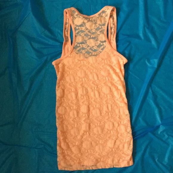 🧡American eagle peach lace tank top- XS - Picture 4 of 12